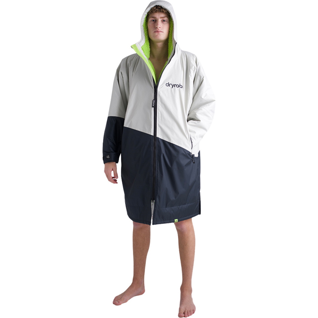 2026 Dryrobe Advance Langarm-Umkleidemantel DALSV3  Anthrazit / Lime
